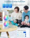 Mini Air Cooler for Room Cooling AC Portable Mini Fan |Rechargeable Mist Cooling Fan | 3 H Timer, 3 Wind Speeds, and 3 Spray Modes for Office, Home, Kitchen - White