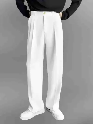 Japnese/Korean pants Men Relaxed Fit Trousers